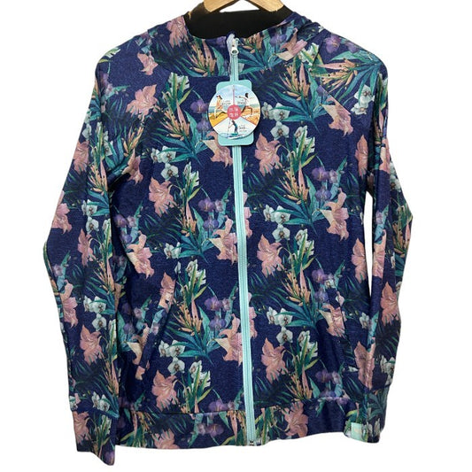 SPOUT スポウト 水陸両用 パーカー ラッシュガード リリーネイビー ＃72244 M レディース トップス 運動 ヨガ 水着 中古 W４