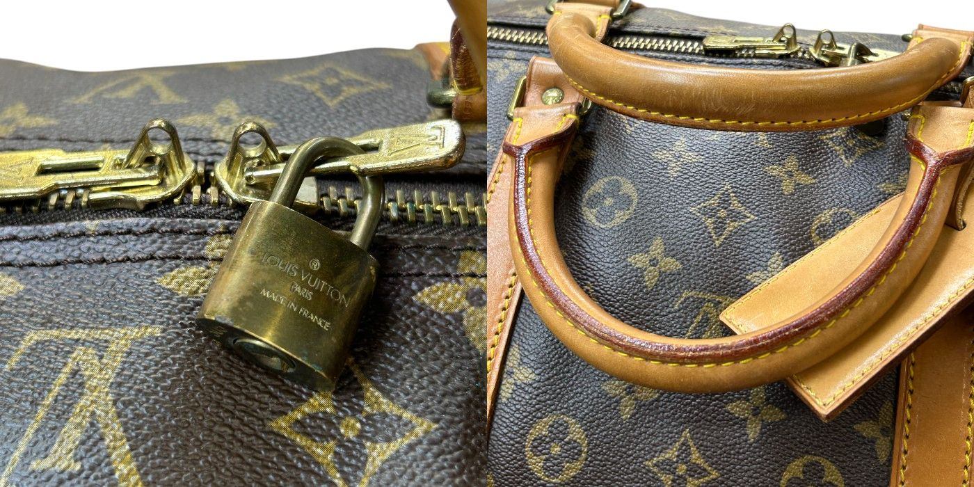 LOUIS VUITTON ルイヴィトン モノグラム キーポル バンドリエール 60 ボストンバッグ M41412 ショルダー ハンドバッグ 大きい 旅行 ブランド 鞄 中古 W４