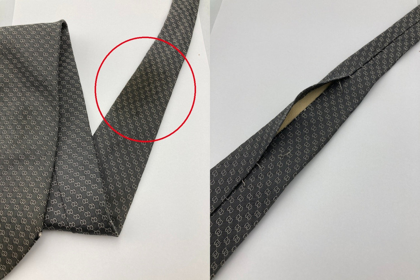 GUCCI グッチ マイクロGG ネクタイ 中古 D4