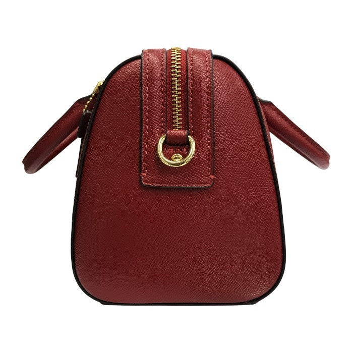 COACH コーチ ローアン サッチェル ハンドバッグ レディース レザー 2WAY ショルダー 斜め掛け レッド 79946 中古 T1