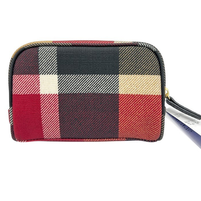 未使用品 BLUE LABEL CRESTBRIDGE ブルーレーベル クレストブリッジ ポーチ レディース チェック 小物入れ かわいい 55215-421-16 中古 W４