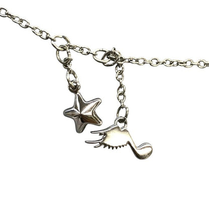 SWAROVSKI スワロフスキー ハローキティ ネックレス レディース 星形 スター Hello Kitty ペンダント シルバーカラー 中古 T1