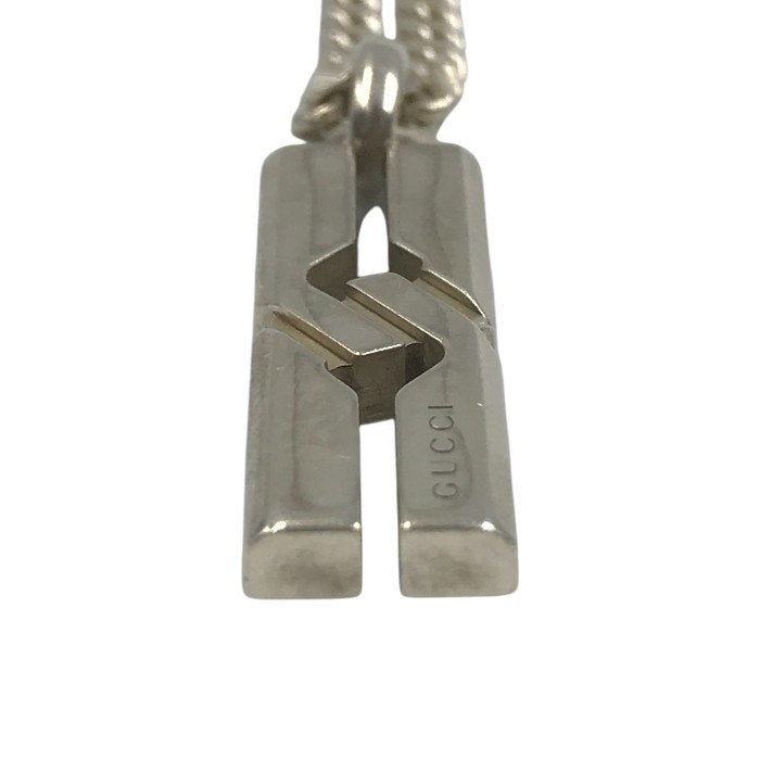 GUCCI グッチ ノットインフィニティ ネックレス シルバー925 喜平チェーン付き AG マット加工 ペンダント 中古 T1