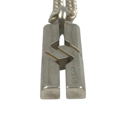 GUCCI グッチ ノットインフィニティ ネックレス シルバー925 喜平チェーン付き AG マット加工 ペンダント 中古 T1