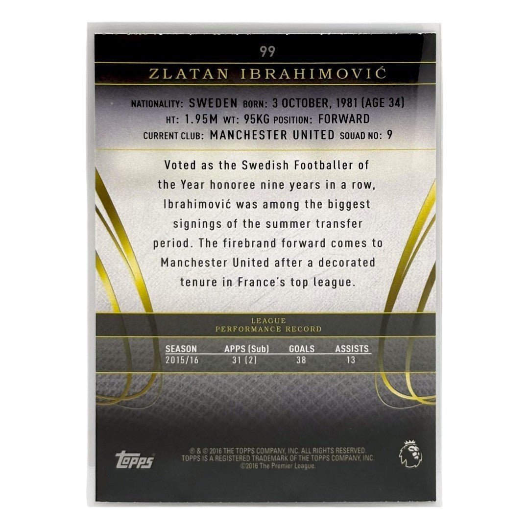 TOPPS サッカーカード PREMIER GOLD ZLATAN IBRAHIMOVIC MANCHESTER UNITED #99 中古 IT1