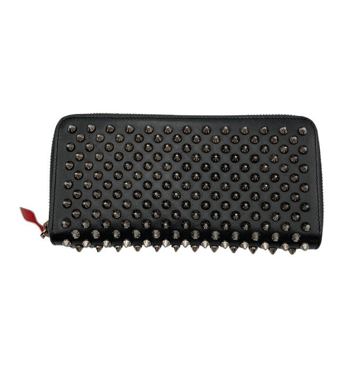 クリスチャンルブタン Christian louboutin パネトーネ スパイク ラウンドファスナー長財布 1175099 中古 D4