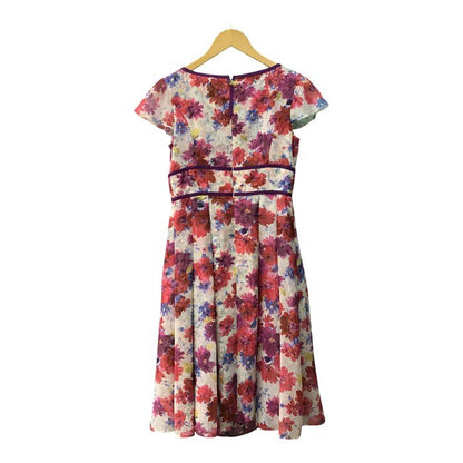 TOCCA トッカ FONDU ワンピース レディース シフォン 花柄 ウォッシャブル フォンデュ ドレス 2024 レッド系マルチカラー OPTOCM0730 中古 T1