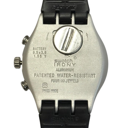 SWATCH IRONY 腕時計 メンズ アナログ クォーツ クロノグラフ デイト アルミニウム シルバー 中古 T1