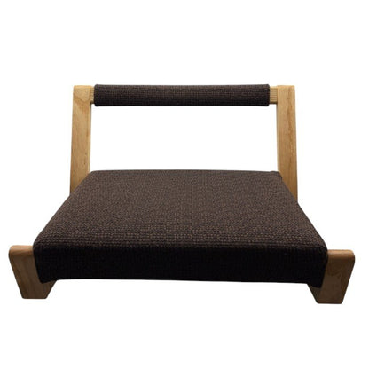 園田椅子製作所 ZAGAKU 04 座椅子 ブラウン 村澤 一晃 家具 インテリア 椅子 低め 木製 中古 W４
