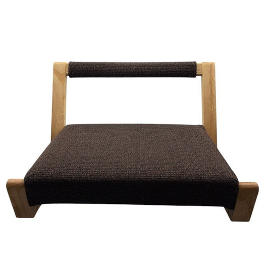 園田椅子製作所 ZAGAKU 04 座椅子 ブラウン 村澤 一晃 家具 インテリア 椅子 低め 木製 中古 W４