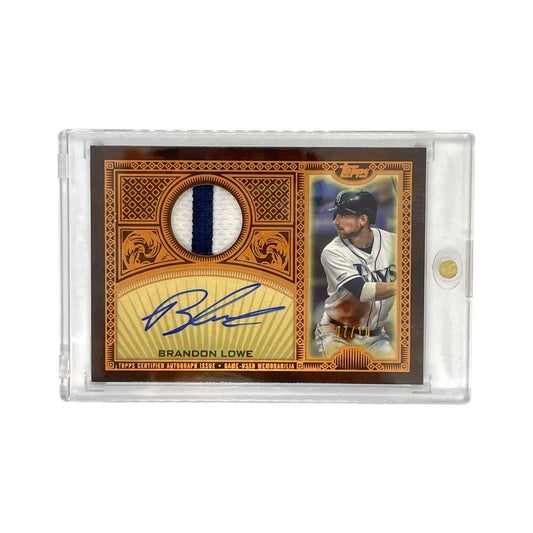TOPPS MLBカード REVERENCE AUTOGRAPHED PATCH BRANDON LOWE 07/10 #TRAP-BL 中古 IT1