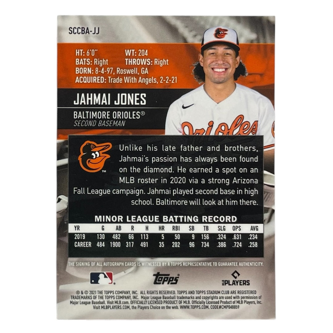 TOPPS MLBカード STADIUM CLUB JAHMAI JONES BALTIMORE ORIOLES #SCCBA-JJ 中古 IT2