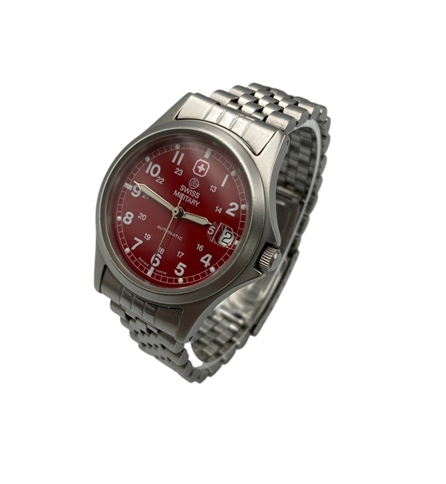SWISS MILITARY スイスミリタリー 25石 裏スケルトン オートマティック 腕時計 5584 中古 D4