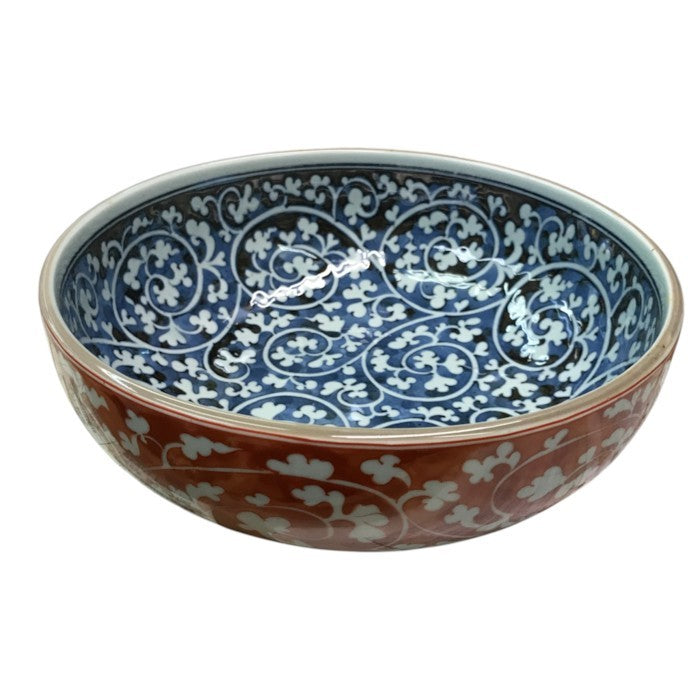美濃焼 雅東窯 唐草 大鉢 器 鉢 陶器 中古 Y1