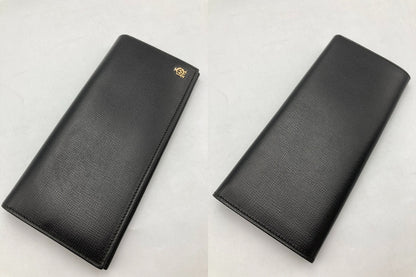 dunhill ダンヒル レザー 2つ折り長財布 ブラック メンズ 中古 D4