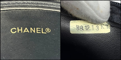 CHANEL シャネル マトラッセ ラムスキン チェーン トートバッグ ブラック 鞄 ラムレザー ブランド レディース 中古 W1