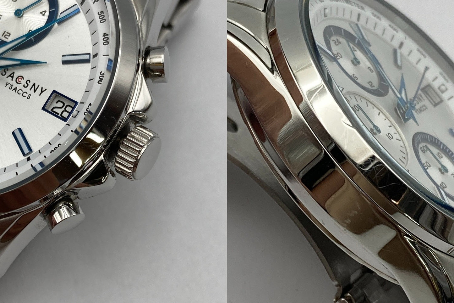 SACSNY Y'SACCS サクスニーイザック クロノグラフ 腕時計 クオーツ SY-15201 中古 D4