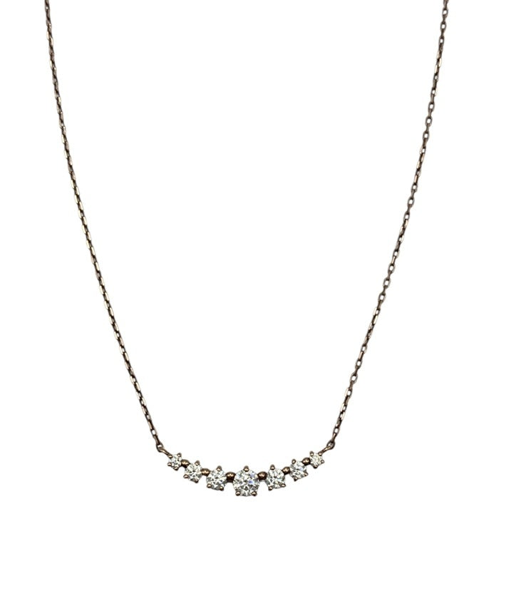 4℃ ヨンドシー シルバー 7石 ネックレス 中古 D4