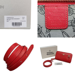 Vivienne Westwood ヴィヴィアン・ウェストウッド SAFFIANO 財布 レディース ポシェット ショルダーウォレット 51050026 RED 18SS レッド 中古 T1