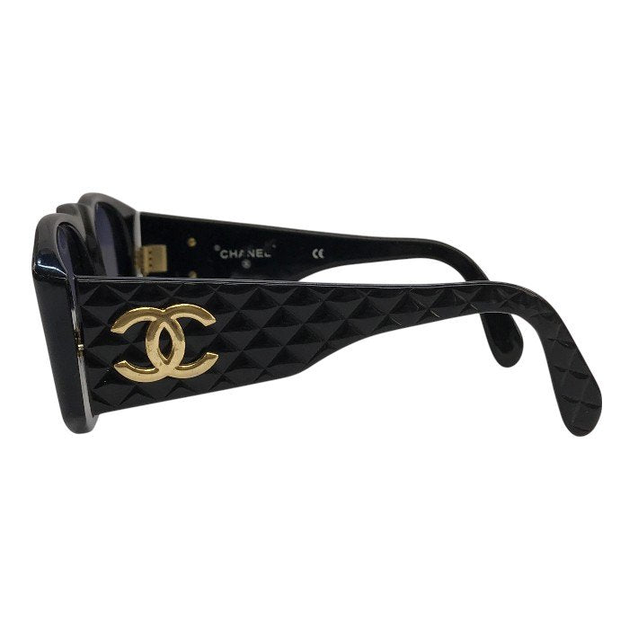 CHANEL シャネル サングラス レディース マトラッセ ココマーク ヴィンテージ フルリム ブラック/ブルー系 01450 94305 中古 T1