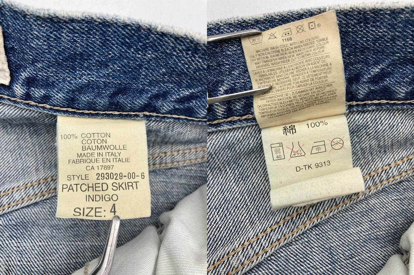 GAP 1969 ギャップ 00s イタリア製 パッチドデニムスカート 293029-00-6 サイズ4 中古 D4