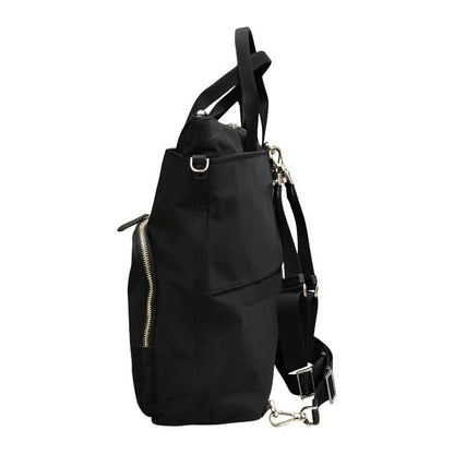 kate spade ケイトスペード サム コンバーチブル バックパック レディース ナイロン 2way トート リュック ラゲッジスリーブ ブラック KB336 中古 T1