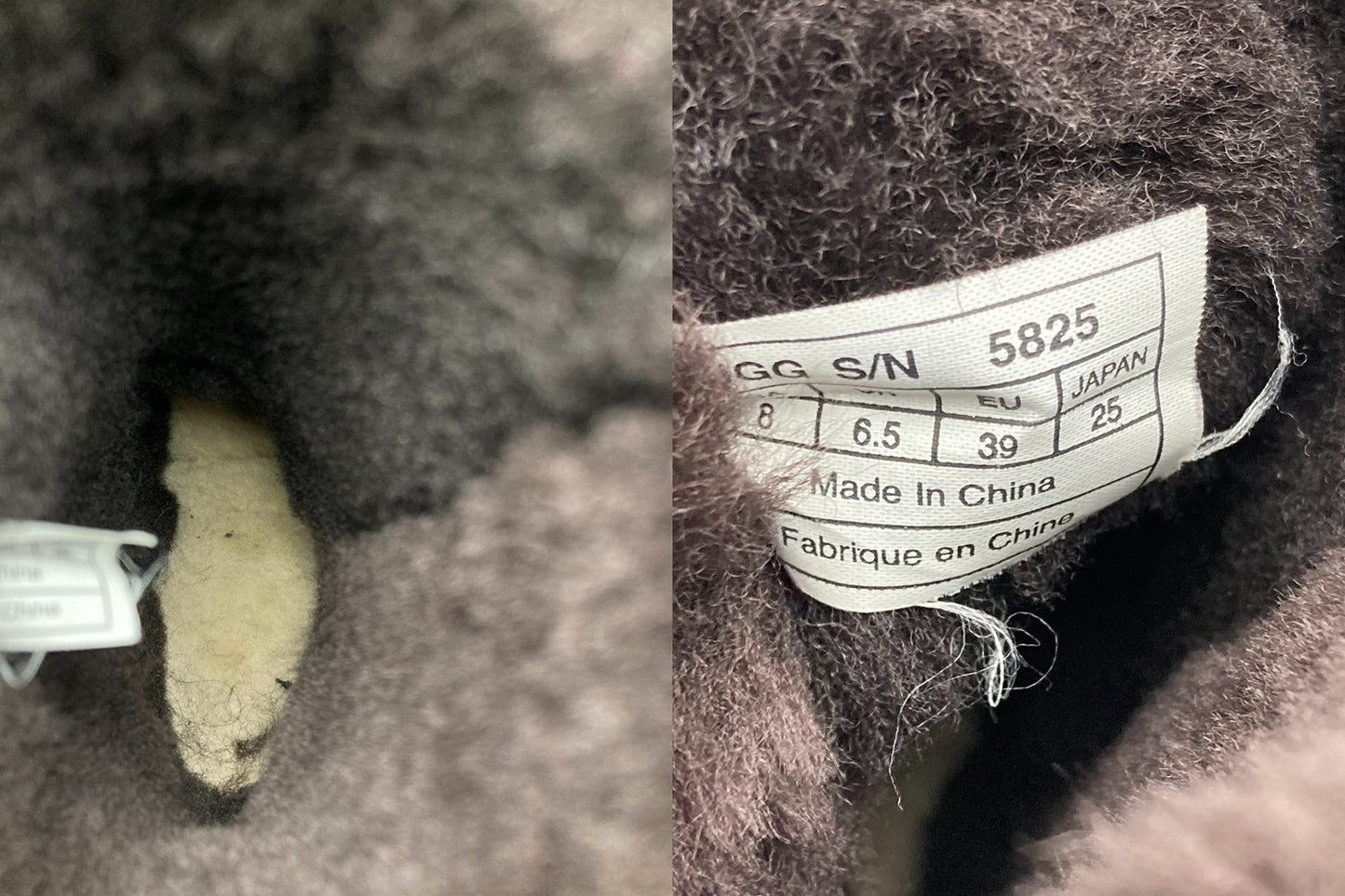 UGG australia アグ W クラシック ショート ムートンブーツ 5825 サイズ25cm レディース 中古 D4