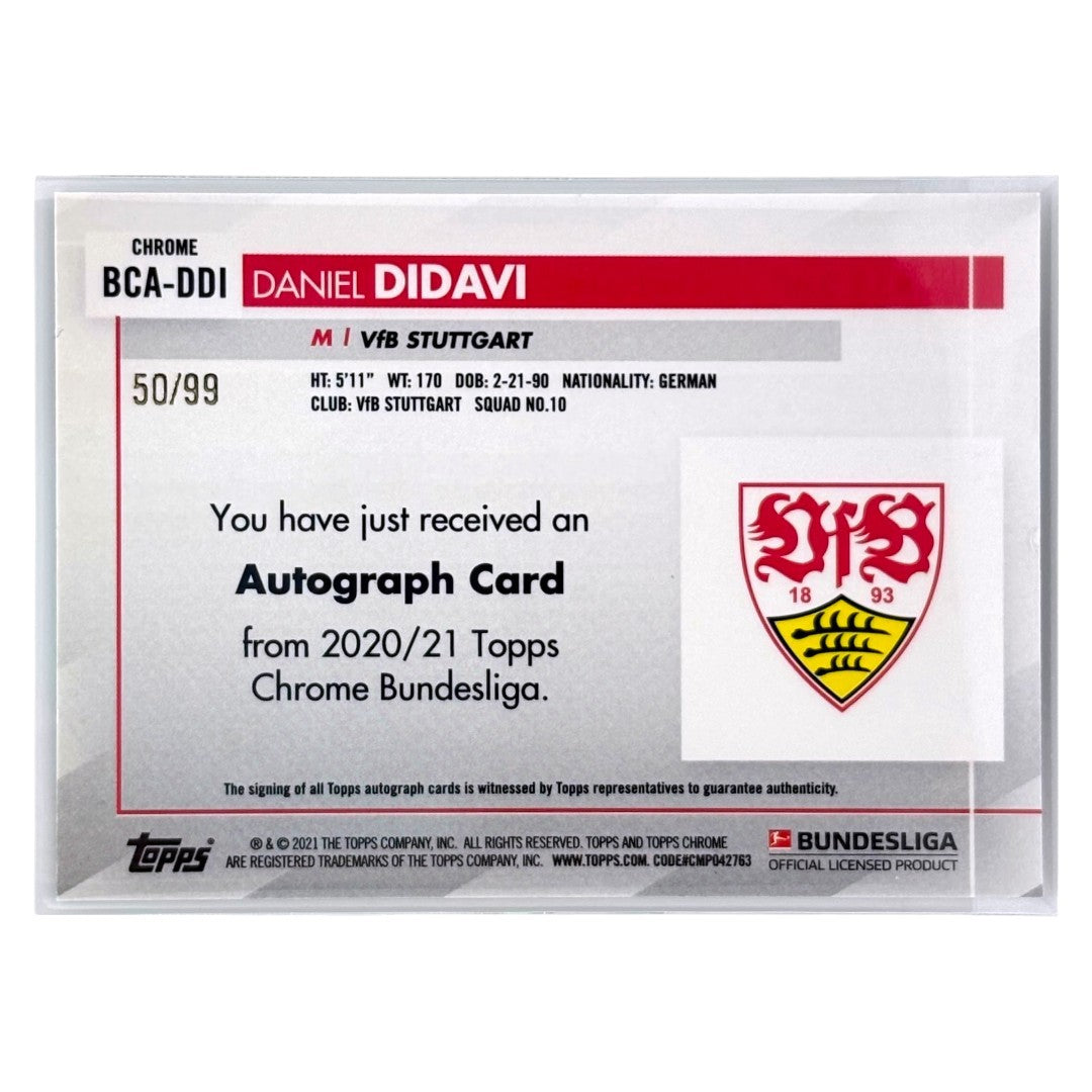 TOPPS サッカーカード CHROME DANIEL DIDAVI STUTTGART /99 #BCA-DDI 中古 IT1
