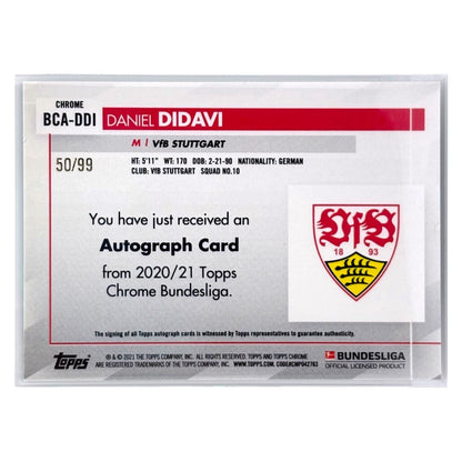 TOPPS サッカーカード CHROME DANIEL DIDAVI STUTTGART /99 #BCA-DDI 中古 IT1