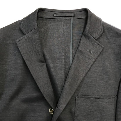 VAN ヴァンヂャケット テーラードジャケット メンズ 春夏 段返り3つボタン リネン 裏地なし ネイビー Lサイズ VSM-18-10 中古 T1