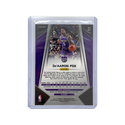 PANINI NBAカード MOSAIC PRIZM DE'AARON FOX #40 中古 IT1