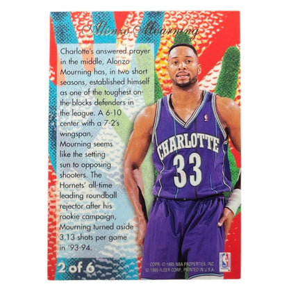 FLEER NBAカード FLAIR REJECTOR ALONZO MOURNING CHARLOTTE HORNETS #2 中古 IT2