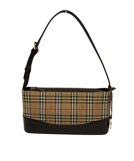 BURBERRY バーバリー ノバチェック シャドーホース ワンショルダーバッグ 中古 D4
