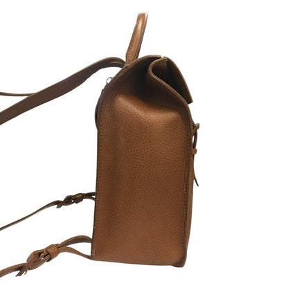 genten ゲンテン トスカ 封筒型 リュック レディース レザー 無地 B5収納可 フック付き ブラウン 中古 T1