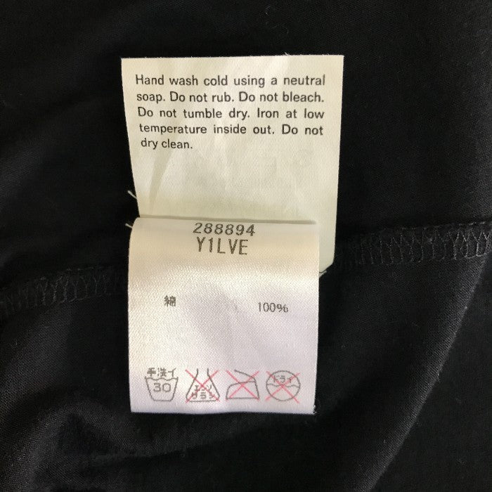 YVES SAINT LAURENT イヴサンローラン トップス メンズ コットン YSL ロゴ ベロア ブラック XS 288894 Y1LVE Tシャツ ブランド 半袖 夏 中古 W1