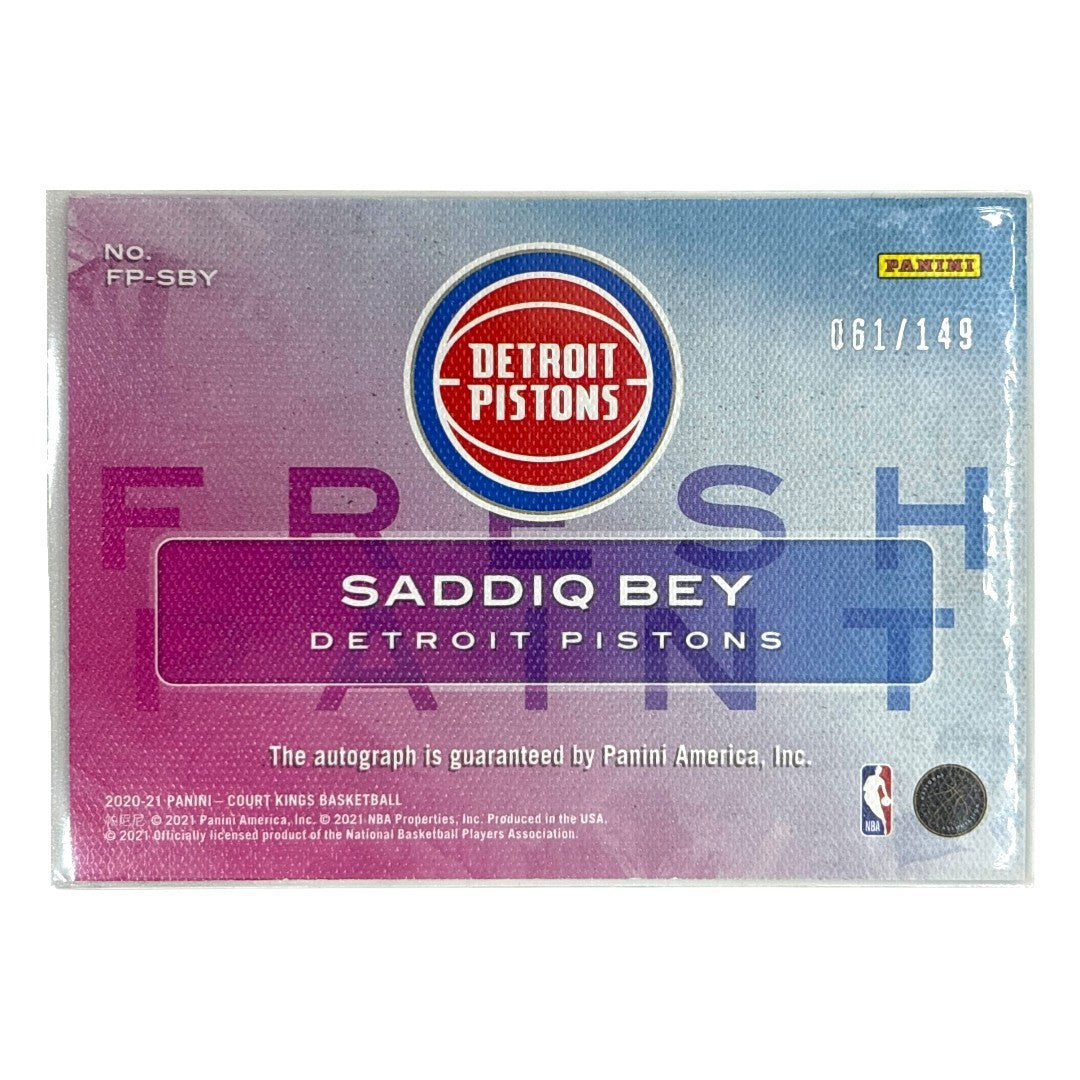 PANINI NBAカード COURT KINGS SADDIQ BEY DETROIT PISTONS /149 #FP-SBY 中古 IT1