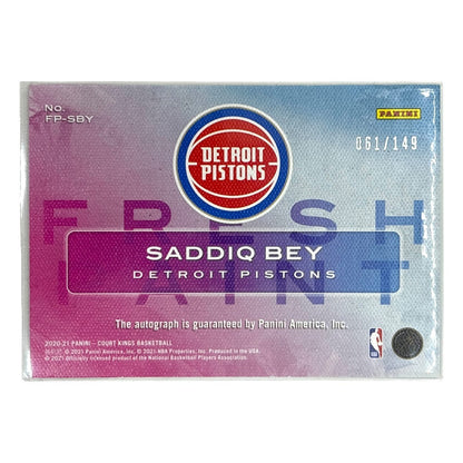 PANINI NBAカード COURT KINGS SADDIQ BEY DETROIT PISTONS /149 #FP-SBY 中古 IT1