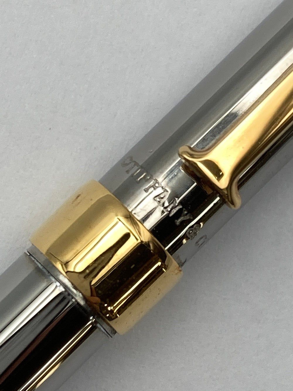 TIFFANY&Co. ティファニー Tクリップ ボールペン ツイスト式 ゴールドGP/シルバー コンビ 中古 D4
