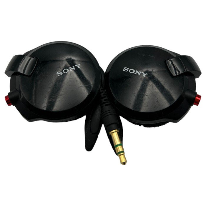 SONY ソニー ヘッドホン 耳掛け MDR-Q68LW (B) ブラック オーディオ機器 巻き取り式 薄型デザイン 中古 W４