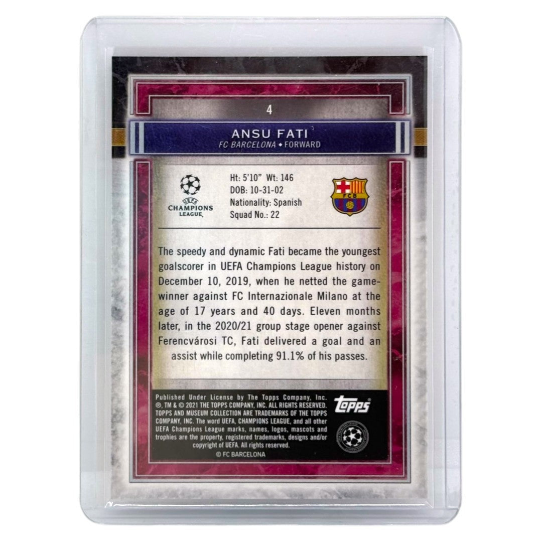 TOPPS サッカーカード MUSEUM COLLECTION ANSU FATI BARCELONA #4 中古 IT1
