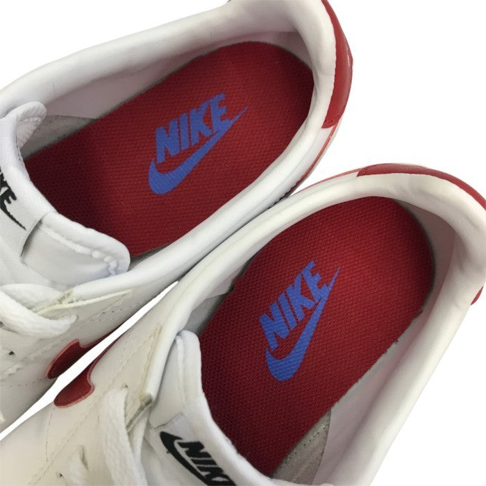 NIKE ナイキ CLASSIC CORTEZ LEATHER スニーカー レディース ローカット レザー コルテッツ ホワイト/レッド 23.5cm 807471-103 中古 T1