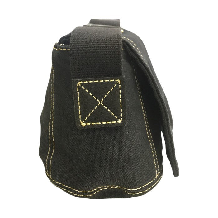 Vivienne Westwood ヴィヴィアンウェストウッド ショルダーバッグ ユニセックス キャンバス ビッグ オーブ マグネット メッセンジャー 斜め掛け ブラック 中古 T1