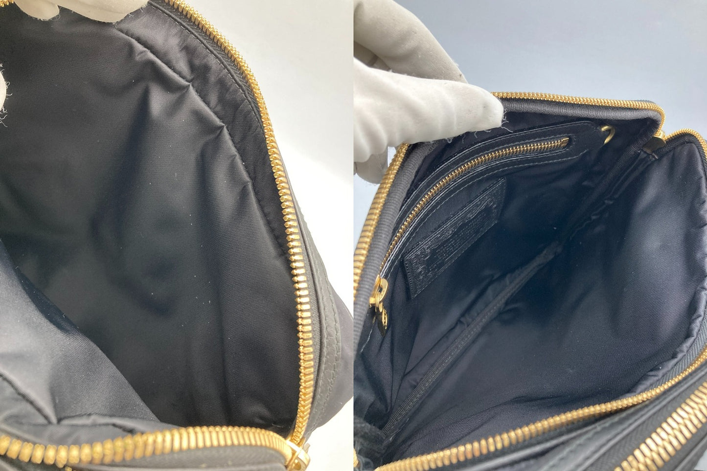 HUNTING WORLD ハンティングワールド ナイロン レザー ショルダーバッグ 中古 D4