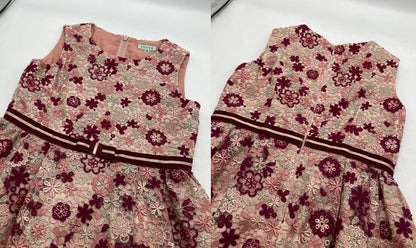 TOCCA トッカ キッズライン バンビ―ニ 花柄 刺繍 ノースリーブワンピース 110cm 中古 D4