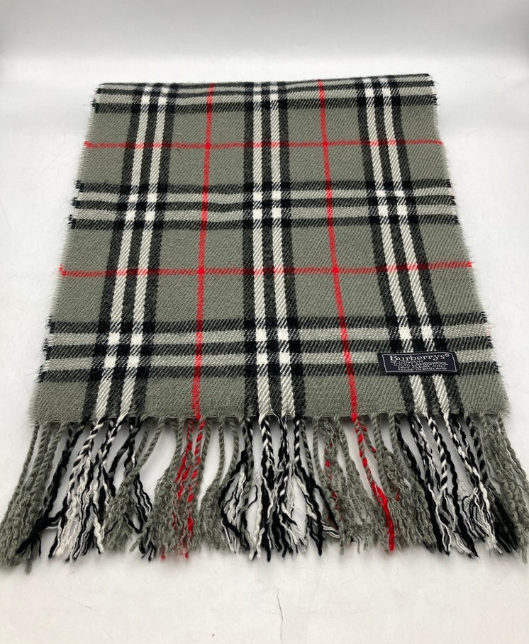 Burberrys バーバリーズ 英国製 ラムウール マフラー 中古 D4