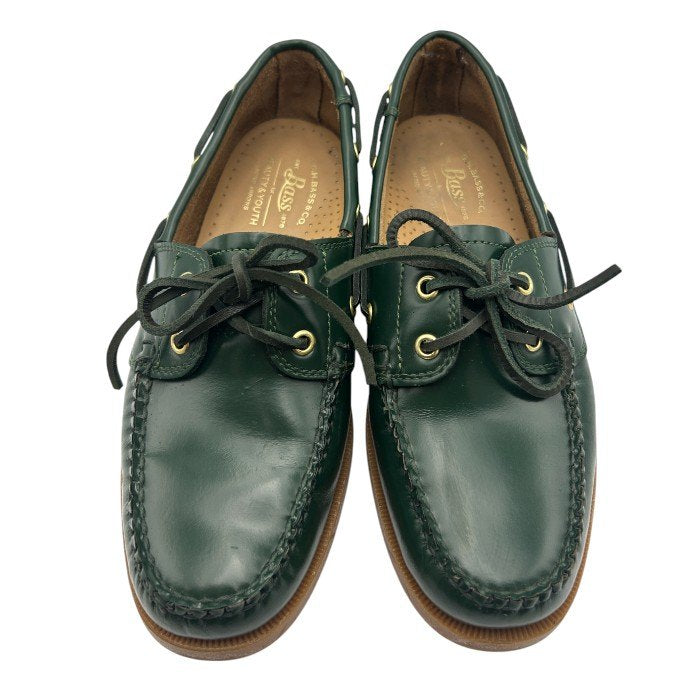 G.H.Bass&Co. ジーエイチバス BEAUTY＆YOUTH UNITED ARROWS ビューティーアンドユース ユナイテッドアローズ デッキシューズ US8(約26cm) グリーン 靴 シューズ メンズ レザー コラボ 中古 W４