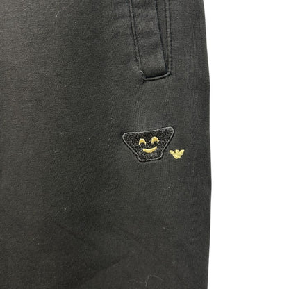 EMPORIO ARMANI エンポリオアルマーニ パンツ メンズ ジョガー ジャージ ブラック XS 8N1PFQ 1JHSZ ズボン ボトムス ウエストゴム 中古 W1