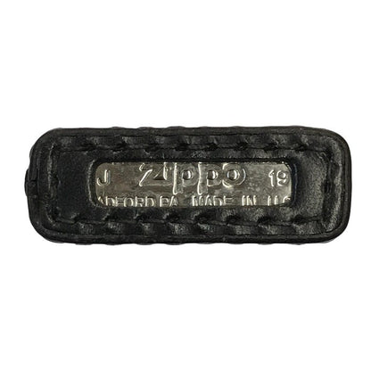 ZIPPO ジッポー 革巻き オイルライター レザー ブラック ロゴ シンプル コレクション 中古 T1