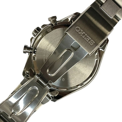 SEIKO セイコー 腕時計 メンズ ソーラー クロノグラフ アナログ SS シルバー/ブラック V175-0FA0 中古 T1