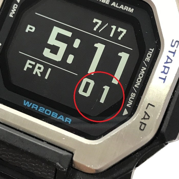 CASIO G-SHOCK G-LIDE 腕時計 メンズ デジタル クォーツ ジーショック サーフィン ランニング トレーニング GBX-100-1JF 中古 T1
